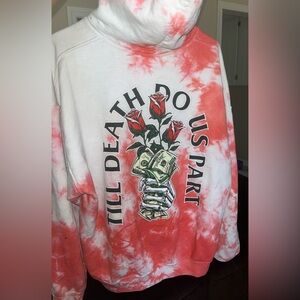 Tie-dye Mens Hoodie 🩷🤍